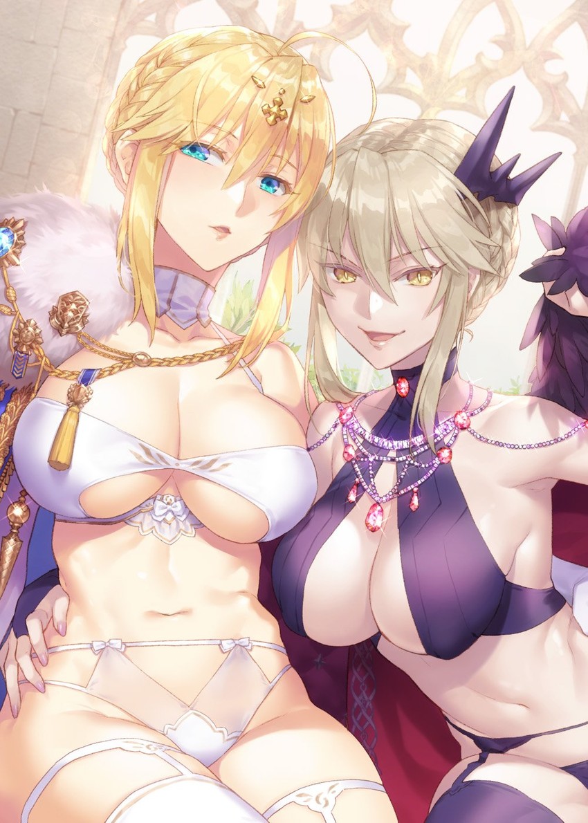 artoria pendragon (fate and 1 more) drawn by onigiri-kun_(demmy)