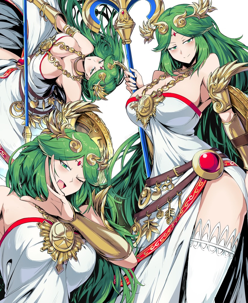 palutena (super smash bros. and 2 more) drawn by shimure_(460)