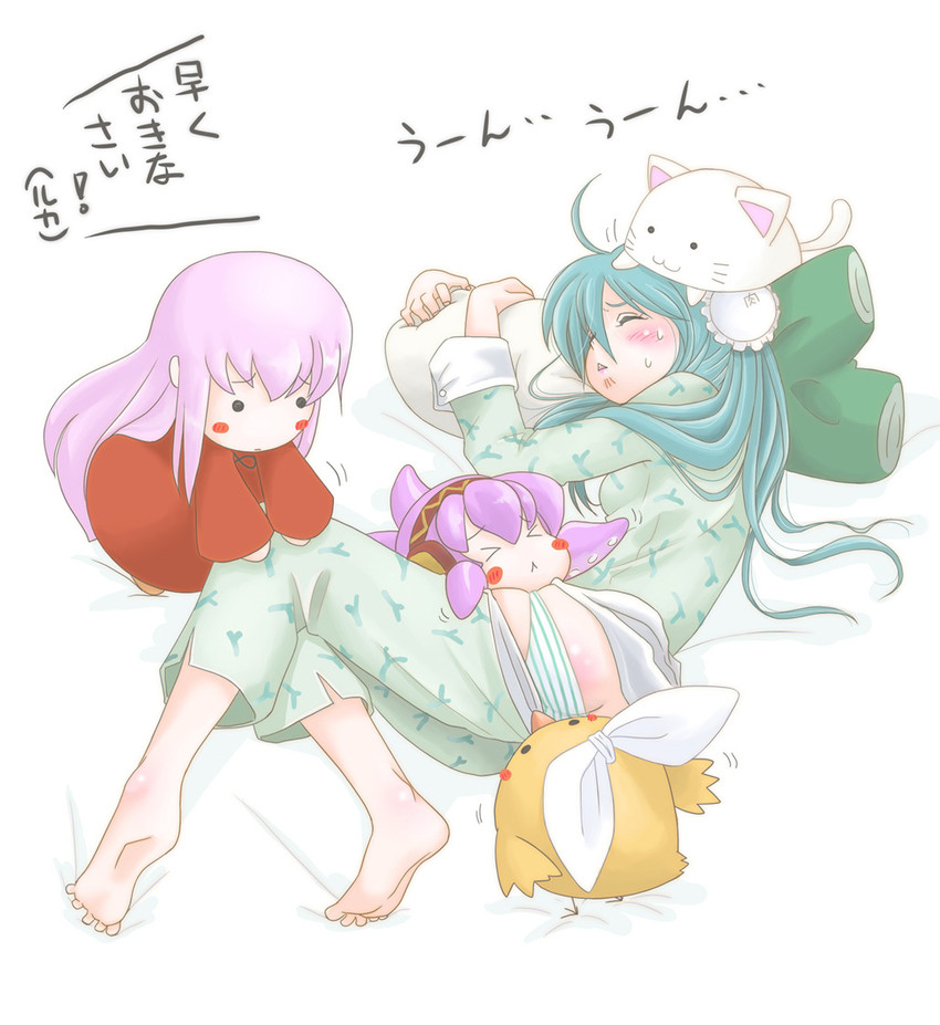 hatsune miku, kagamine rin, megurine luka, and takoluka (vocaloid and 2 more) drawn by jack_(slaintheva)