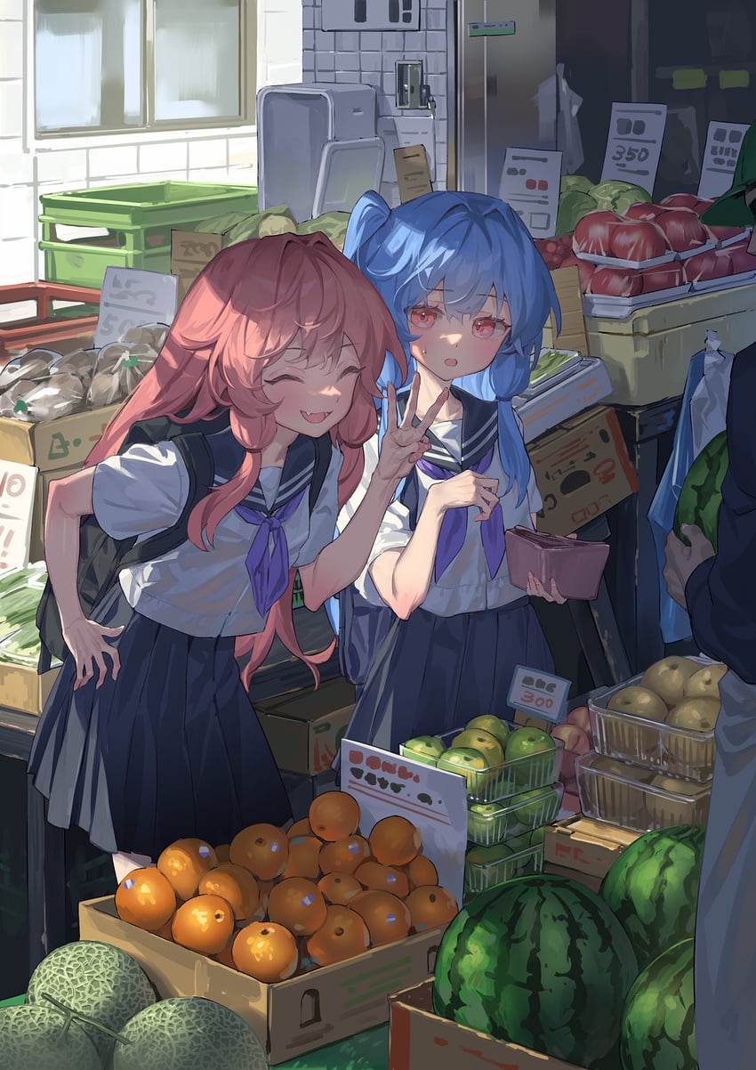 kotonoha akane and kotonoha aoi (voiceroid) drawn by yamamomo_(plank)