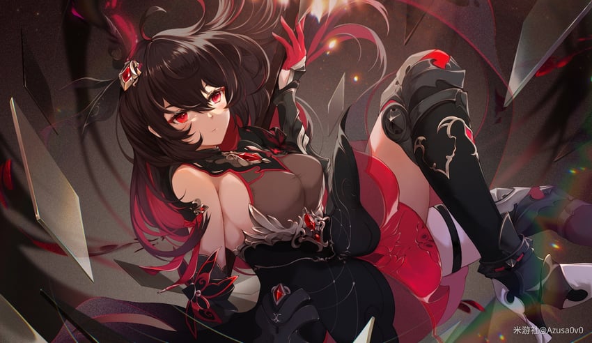 seele vollerei and seele (honkai and 1 more) drawn by azusa0v0