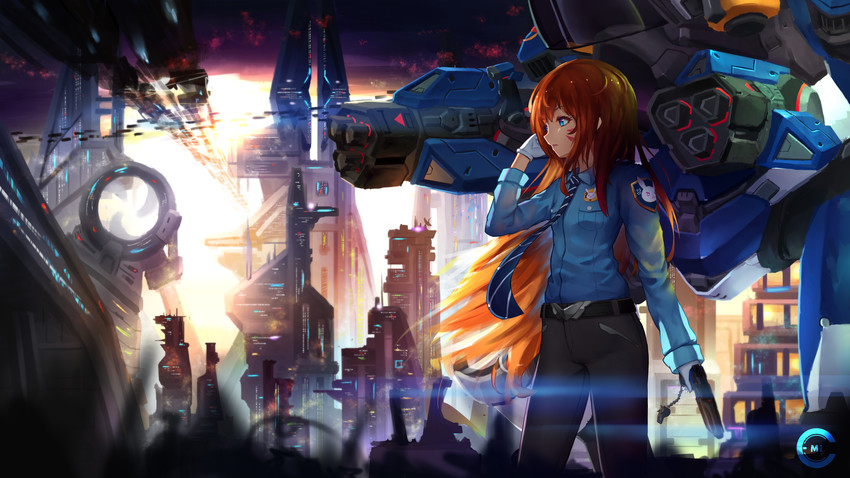 d.va and officer d.va (overwatch and 1 more) drawn by c.mi