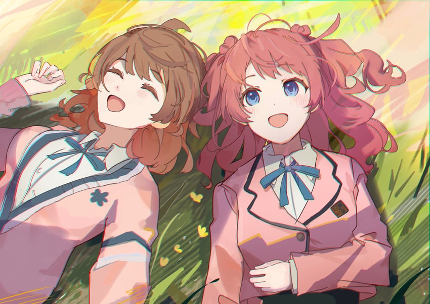 hanami ume and hanami saki (idolmaster and 1 more) drawn by hz_paris