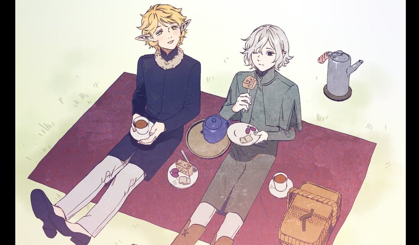 mithrun and mithrun's brother (dungeon meshi) drawn by kabe_piko