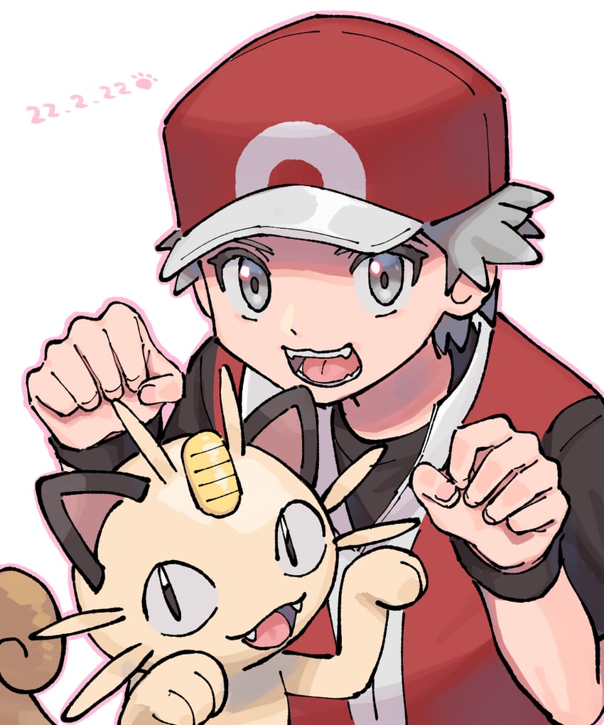 red and meowth (pokemon and 1 more) drawn by pumpkinpan