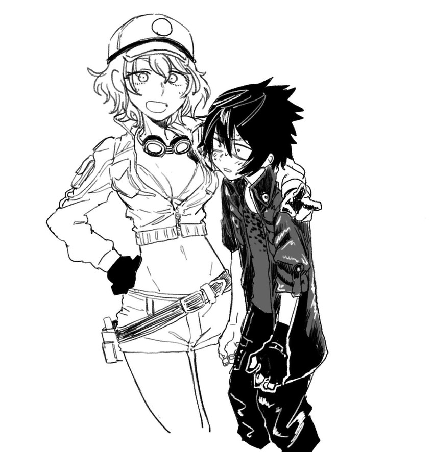 noctis lucis caelum and cindy aurum (final fantasy and 1 more) drawn by kotoyama