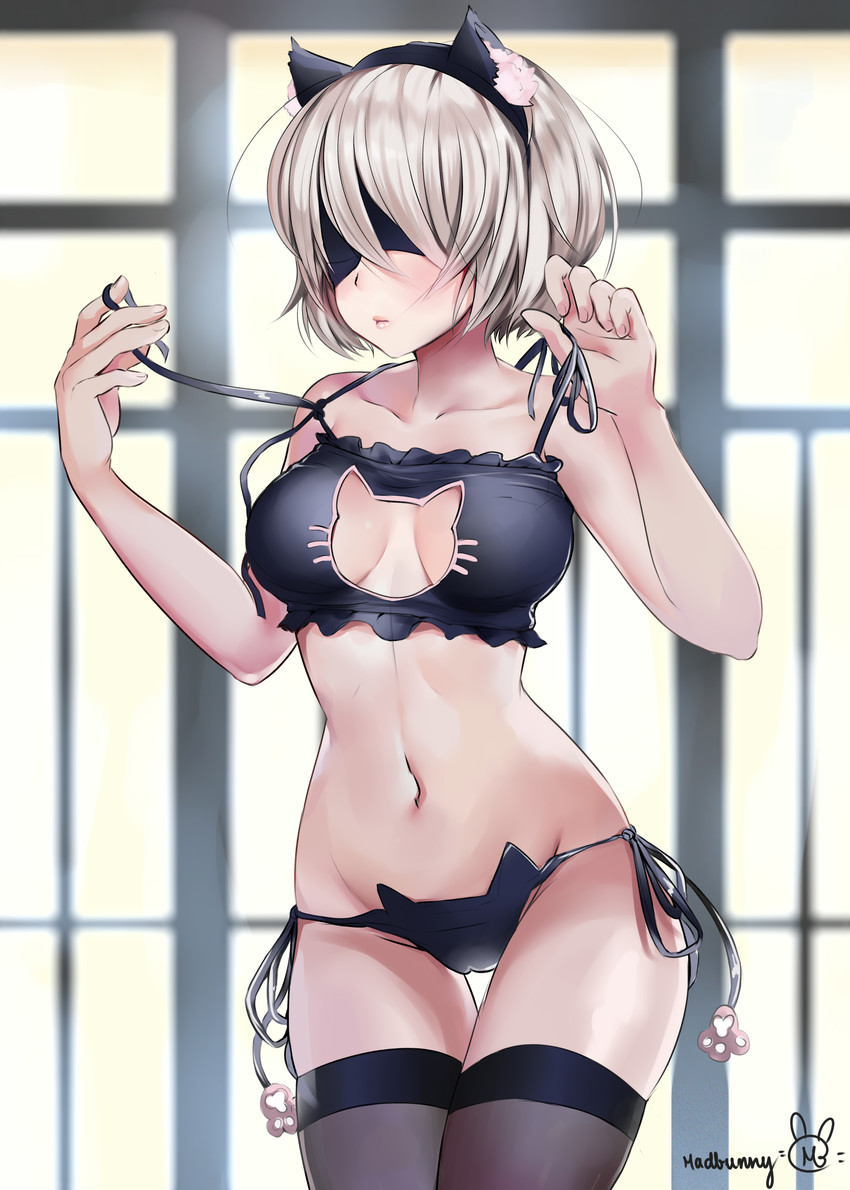 2b (nier and 1 more) drawn by madbunny
