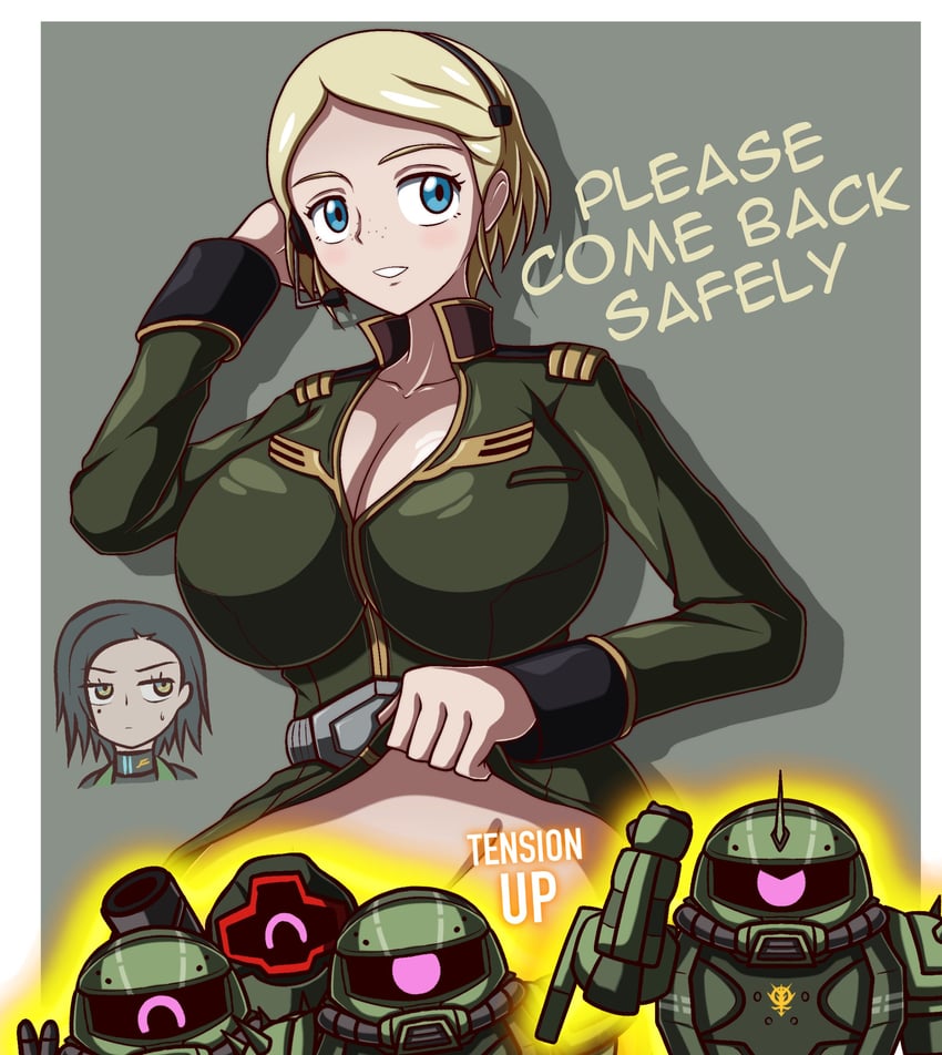 zaku ii, comoli harcourt, dom, zaku ii s, and sepha (gundam and 1 more) drawn by zeon132