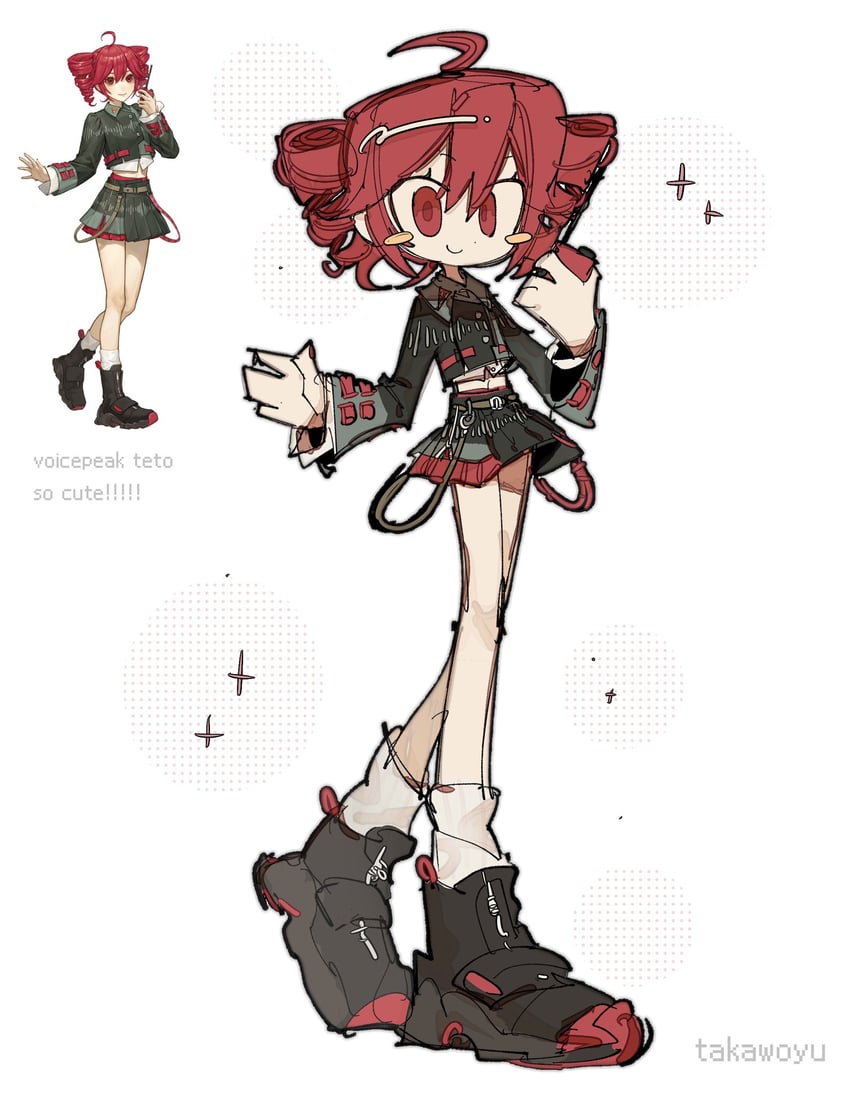 kasane teto (utau and 1 more) drawn by takawoyu