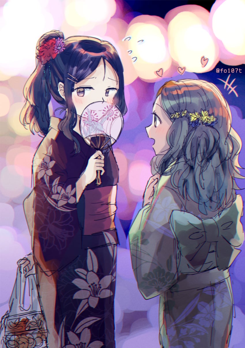 nanami yachiyo and futaba sana (mahou shoujo madoka magica and 1 more) drawn by totte