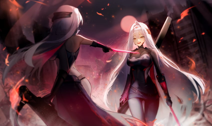 scarlet and rose (goddess of victory: nikke) drawn by maviss_03