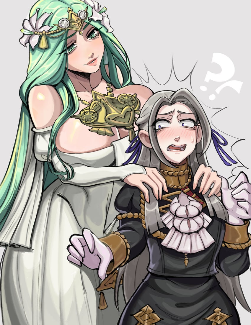 edelgard von hresvelg and rhea (fire emblem and 1 more) drawn by cosita_art