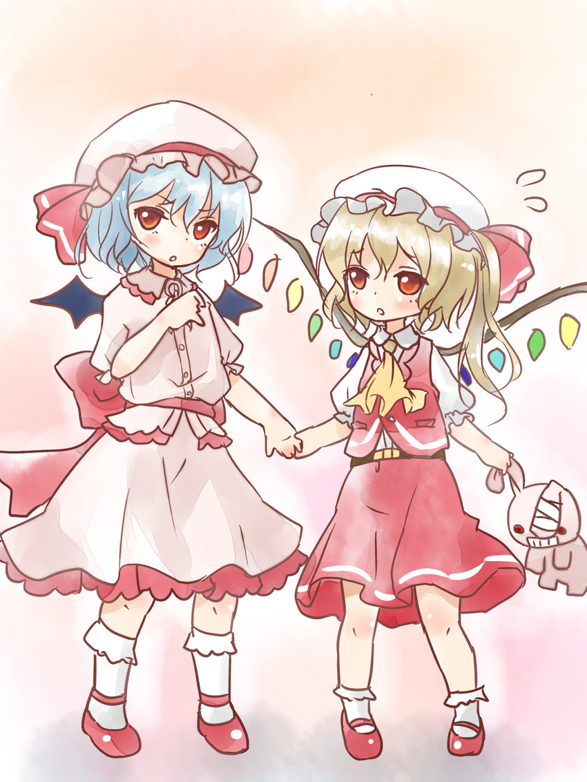 remilia scarlet and flandre scarlet (touhou) drawn by shironeko_yuuki