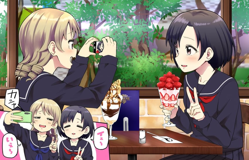 morikubo nono and shiragiku hotaru (idolmaster and 1 more) drawn by okachi