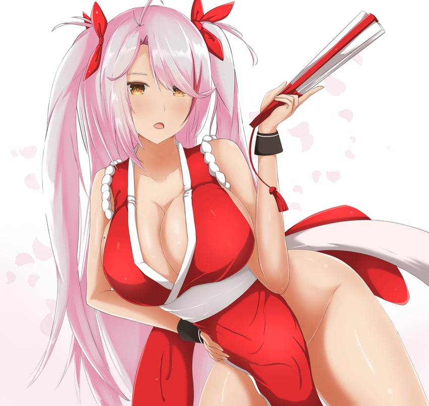 shiranui mai and prinz eugen (azur lane and 2 more) drawn by sakari_(mowangji)