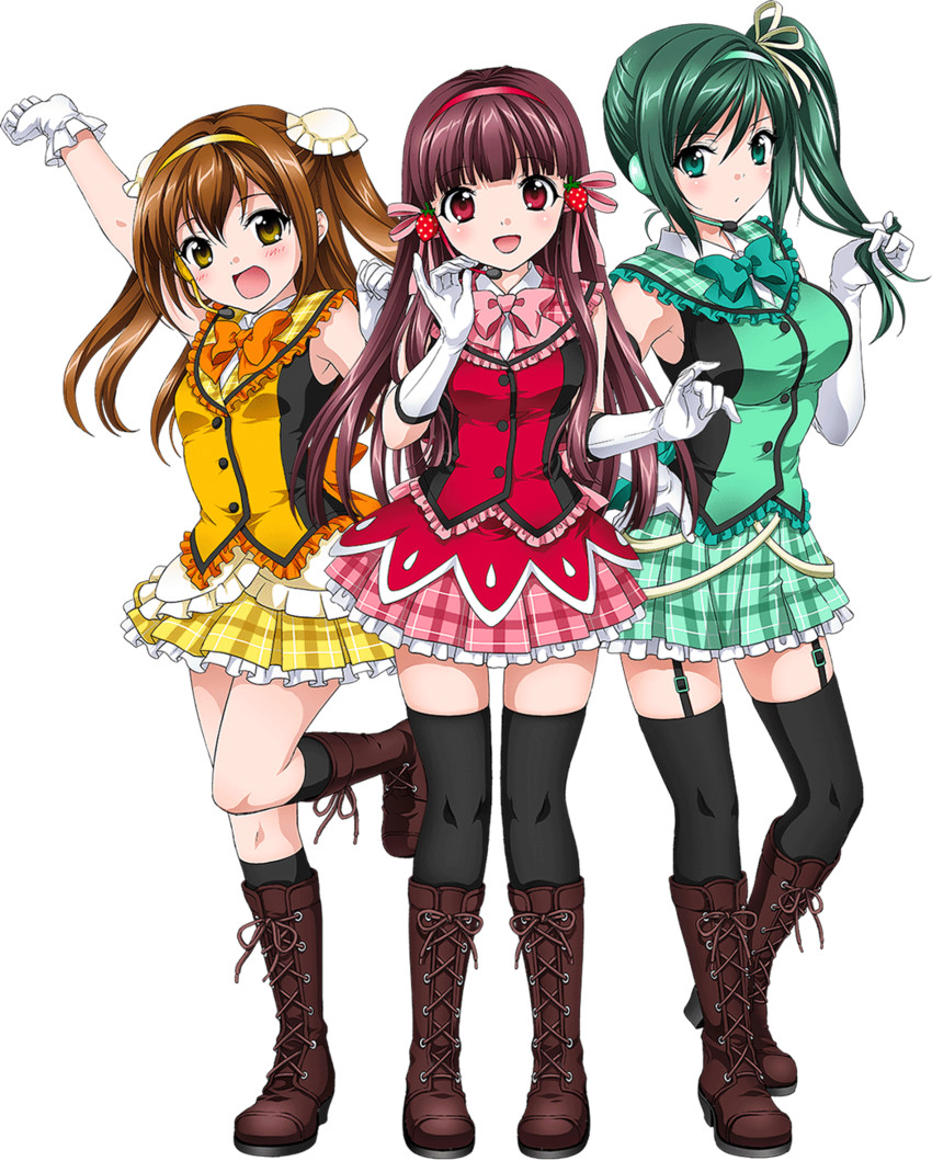 urita ruri, tsutsumi manami, and haruzaki nonoka (marronni yell) drawn by itsuki_sayaka