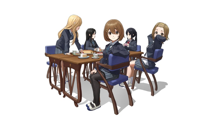 akiyama mio, nakano azusa, hirasawa yui, tainaka ritsu, and kotobuki tsumugi (k-on!) drawn by an_yb