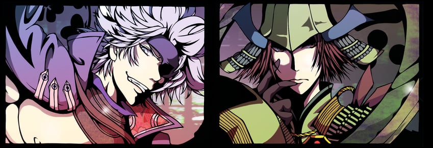 chousokabe motochika and mouri motonari (sengoku basara) drawn by okojo_(okojyo333)