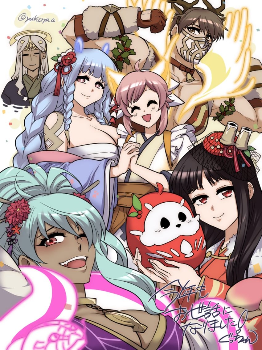 ratatoskr, eikthyrnir, nidhoggr, hraesvelgr, heidrun, and 1 more (fire emblem and 1 more) drawn by yuki_cryp_a