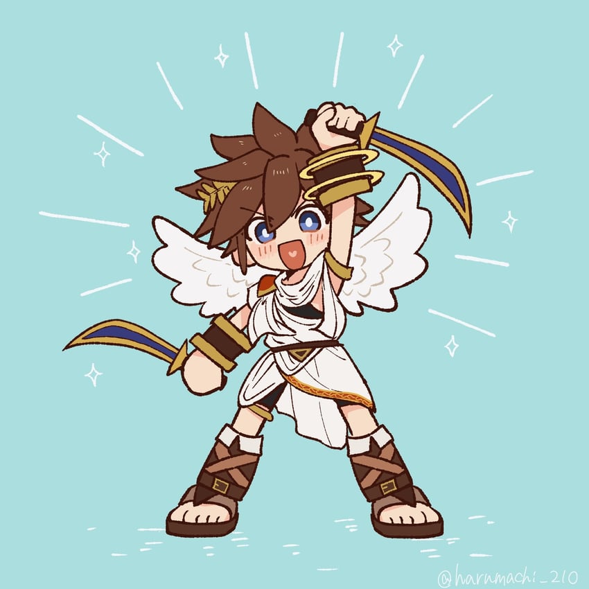 pit (kid icarus and 1 more) drawn by haru-cho