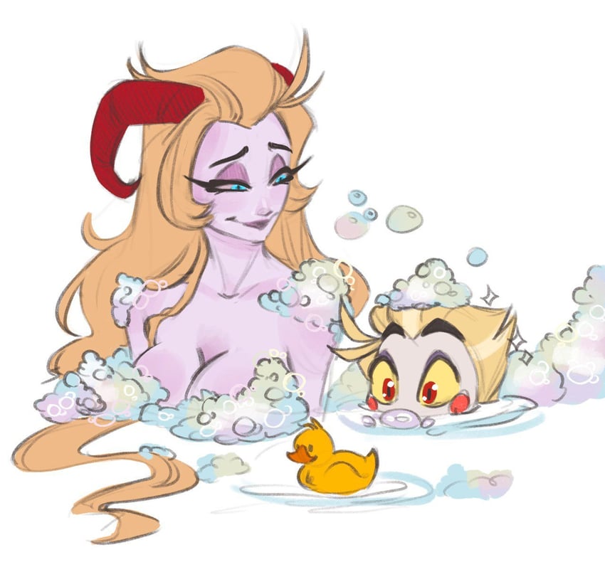 lucifer morningstar and lilith (hazbin hotel) drawn by hero_of_badass