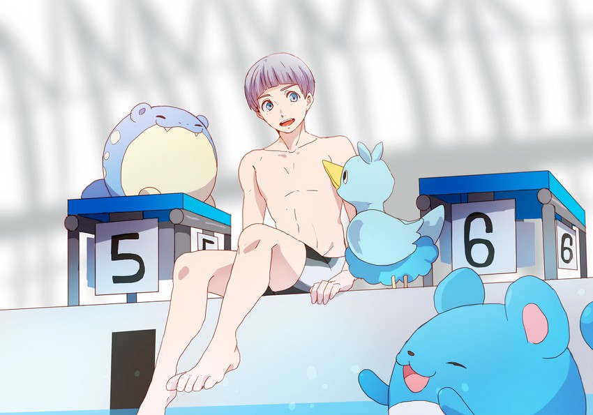 marill, spheal, ducklett, and nitori aiichirou (pokemon and 1 more) drawn by ronisuke
