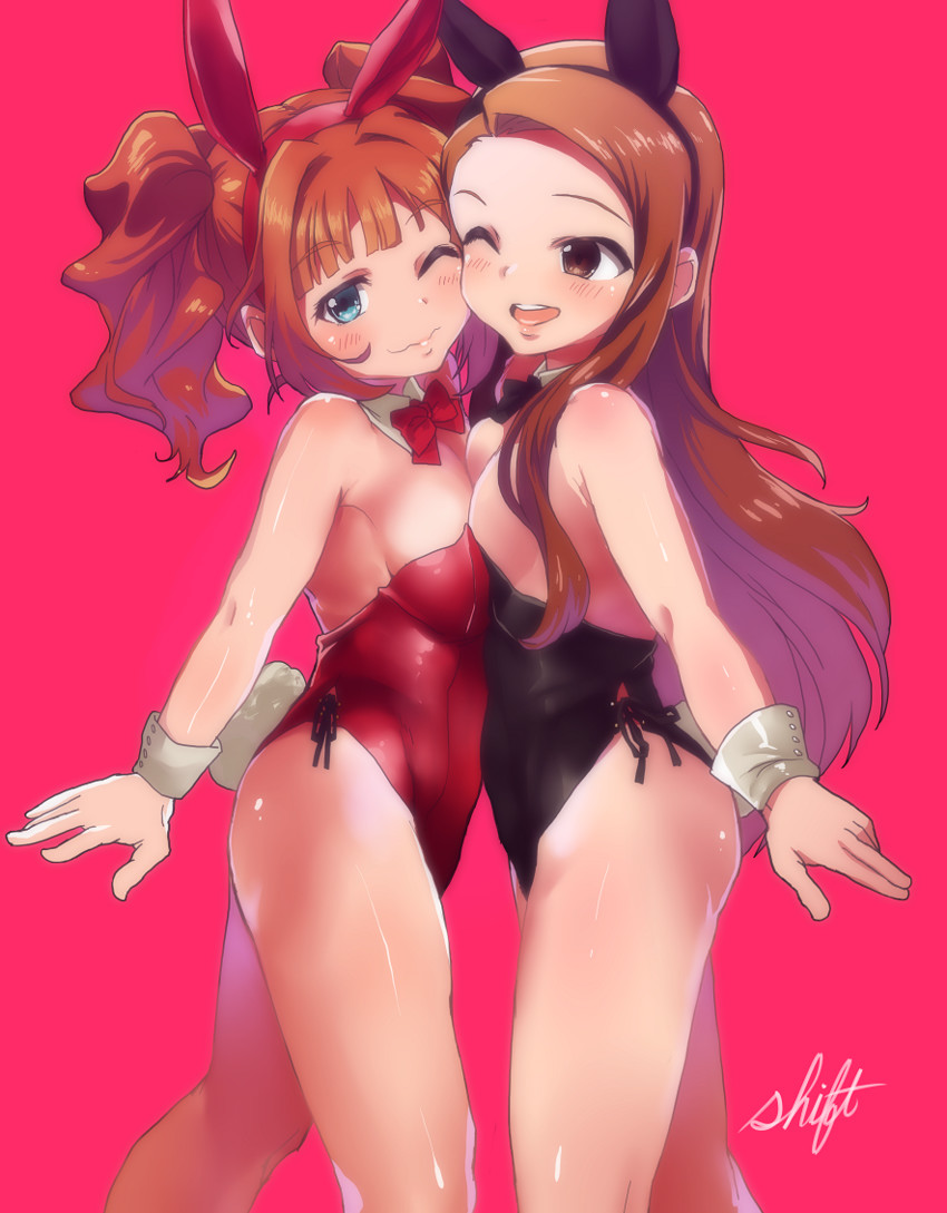minase iori and takatsuki yayoi (idolmaster) drawn by shift_(waage)