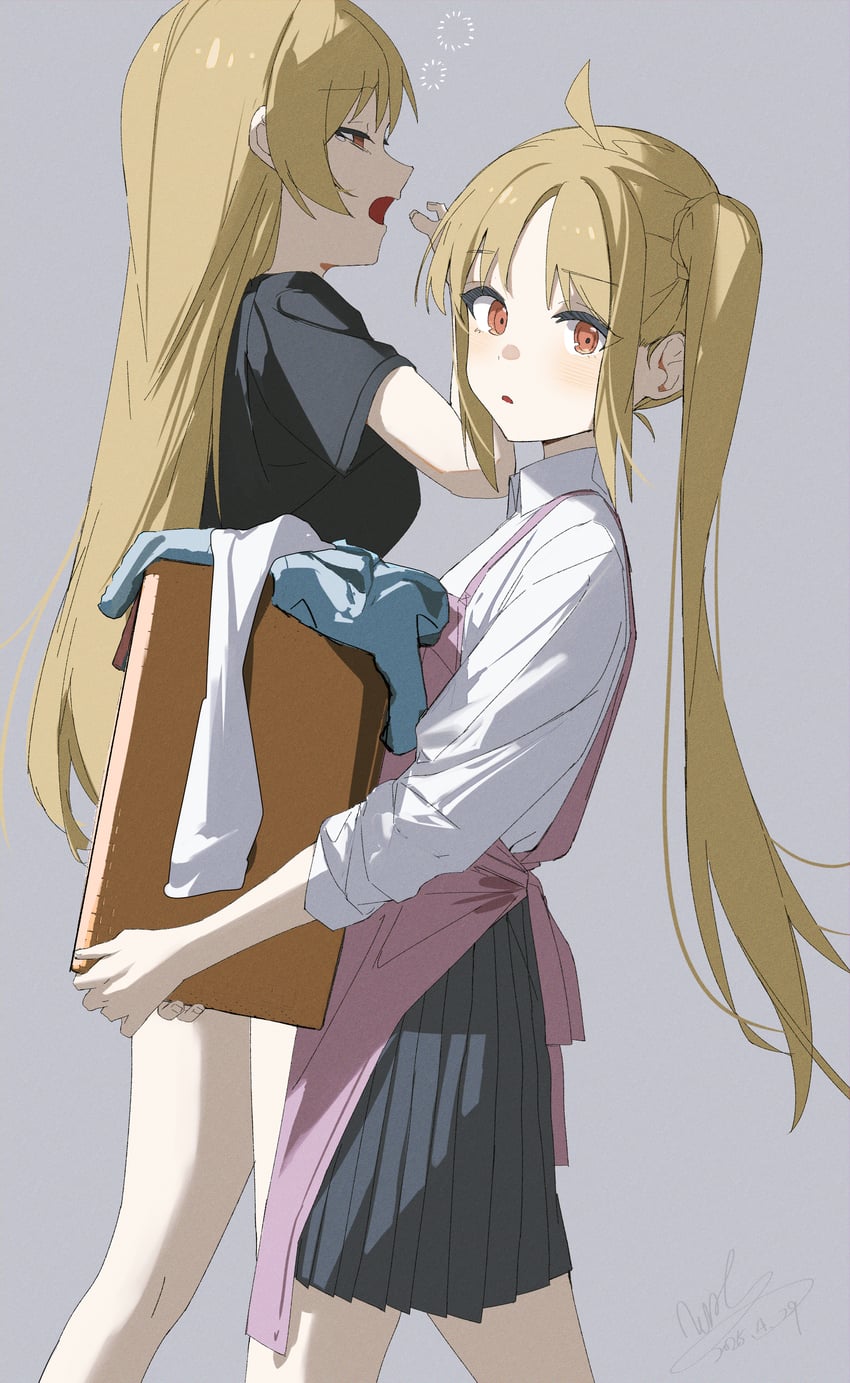ijichi nijika and ijichi seika (bocchi the rock!) drawn by qtian