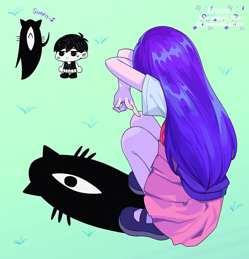 omori, mari, and something (omori) drawn by maromichan