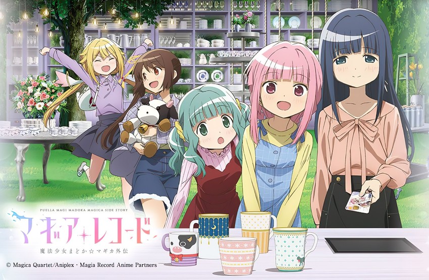 tamaki iroha, nanami yachiyo, futaba sana, yui tsuruno, and mitsuki felicia (mahou shoujo madoka magica and 2 more)