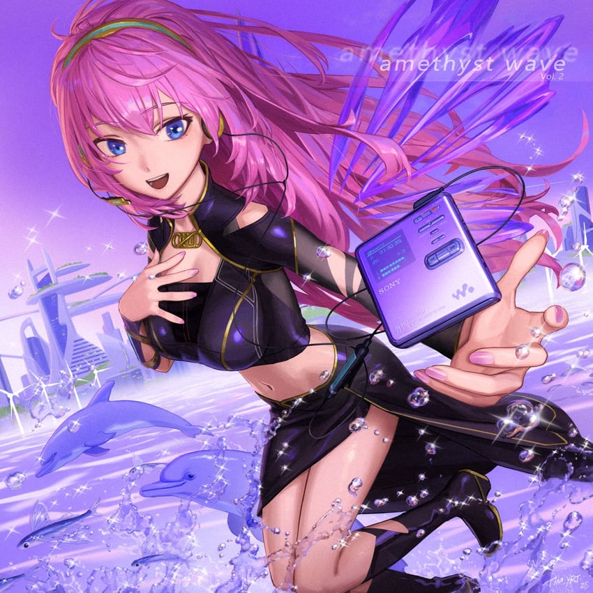 megurine luka (vocaloid and 1 more) drawn by tim_yan