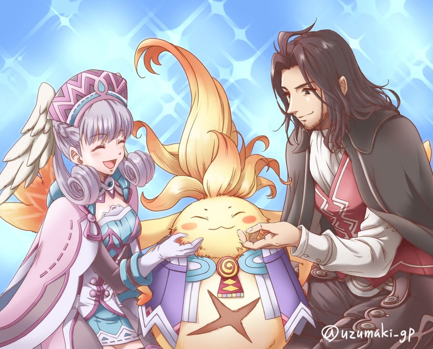 melia antiqua, riki, and dunban (xenoblade chronicles and 1 more) drawn by uzumaki_(skydirt)