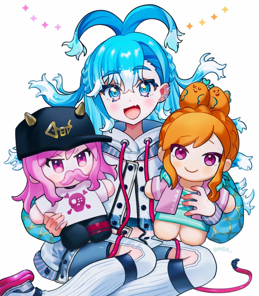 mori calliope, takanashi kiara, and kobo kanaeru (hololive and 2 more) drawn by moa_(21energy12)