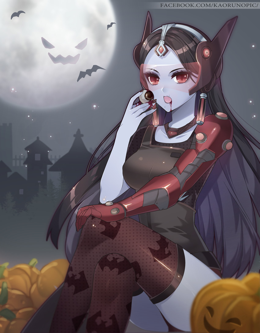 symmetra and vampire symmetra (overwatch and 1 more) drawn by kaoruru_(sakuno2911)