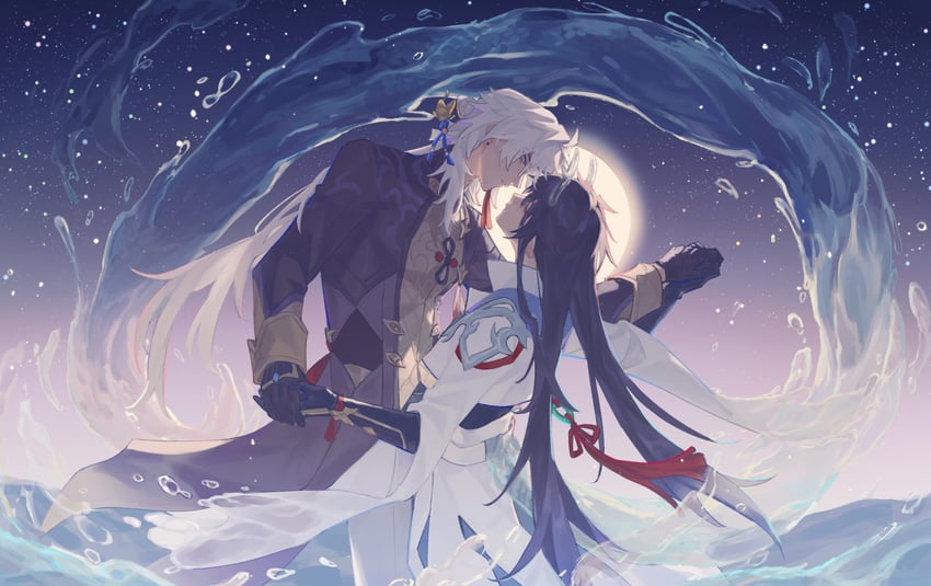 dan heng, blade, yingxing, and dan feng (honkai and 1 more) drawn by zhao_yi