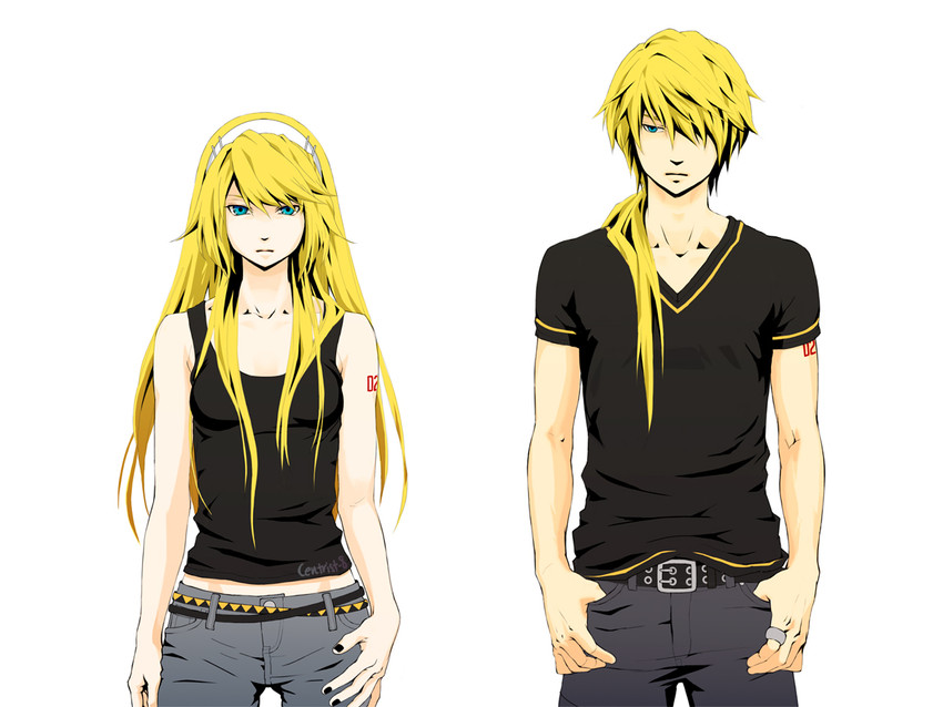 kagamine rin and kagamine len (vocaloid) drawn by centrist_8