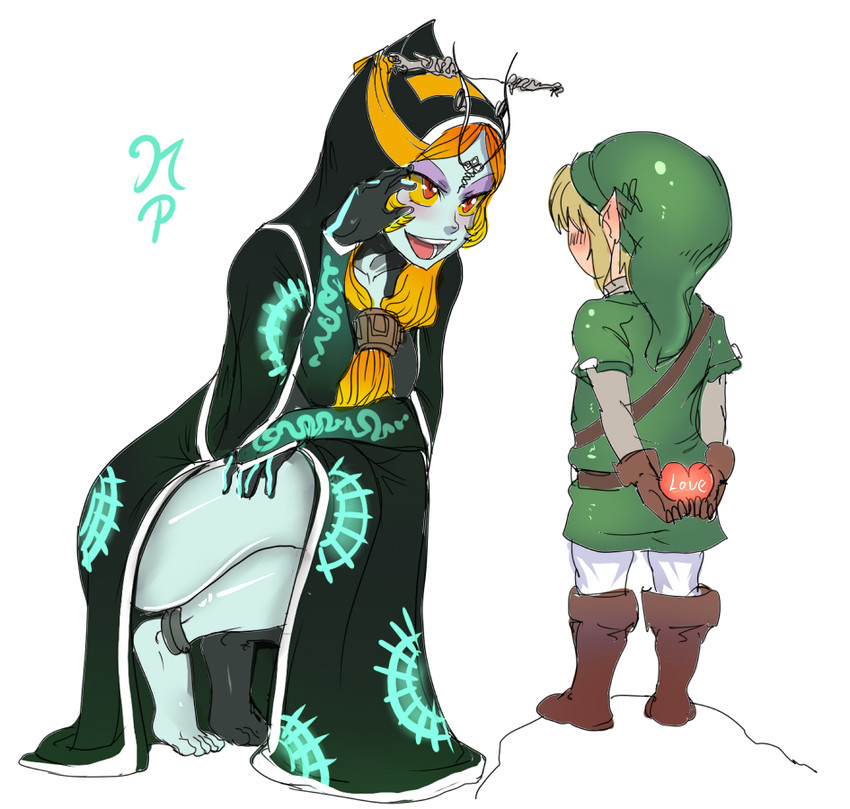 link and midna (the legend of zelda and 1 more) drawn by maniacpaint