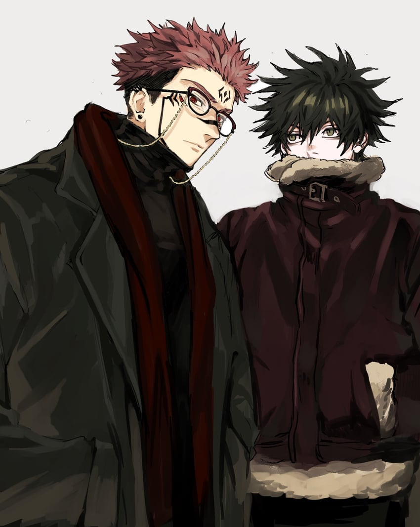 fushiguro megumi and ryoumen sukuna (jujutsu kaisen) drawn by jugang140
