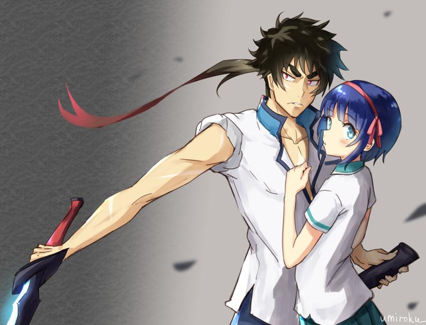 shirahane yukina and ouma kennosuke tokisada (kuromukuro) drawn by umiroku