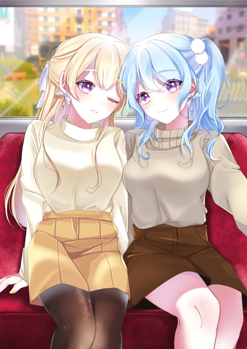 matsubara kanon and shirasagi chisato (bang dream!) drawn by chiyosama