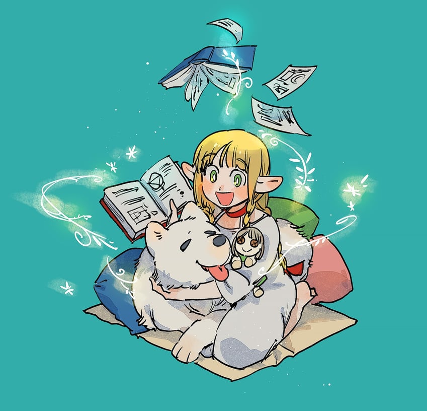 marcille donato, falin touden, and laios touden (dungeon meshi) drawn by nichi_(hibi_suimin)