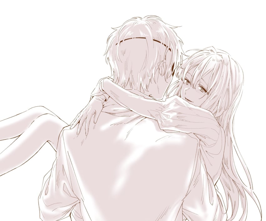violet evergarden and gilbert bougainvillea (violet evergarden) drawn by nijiko_(10437772)