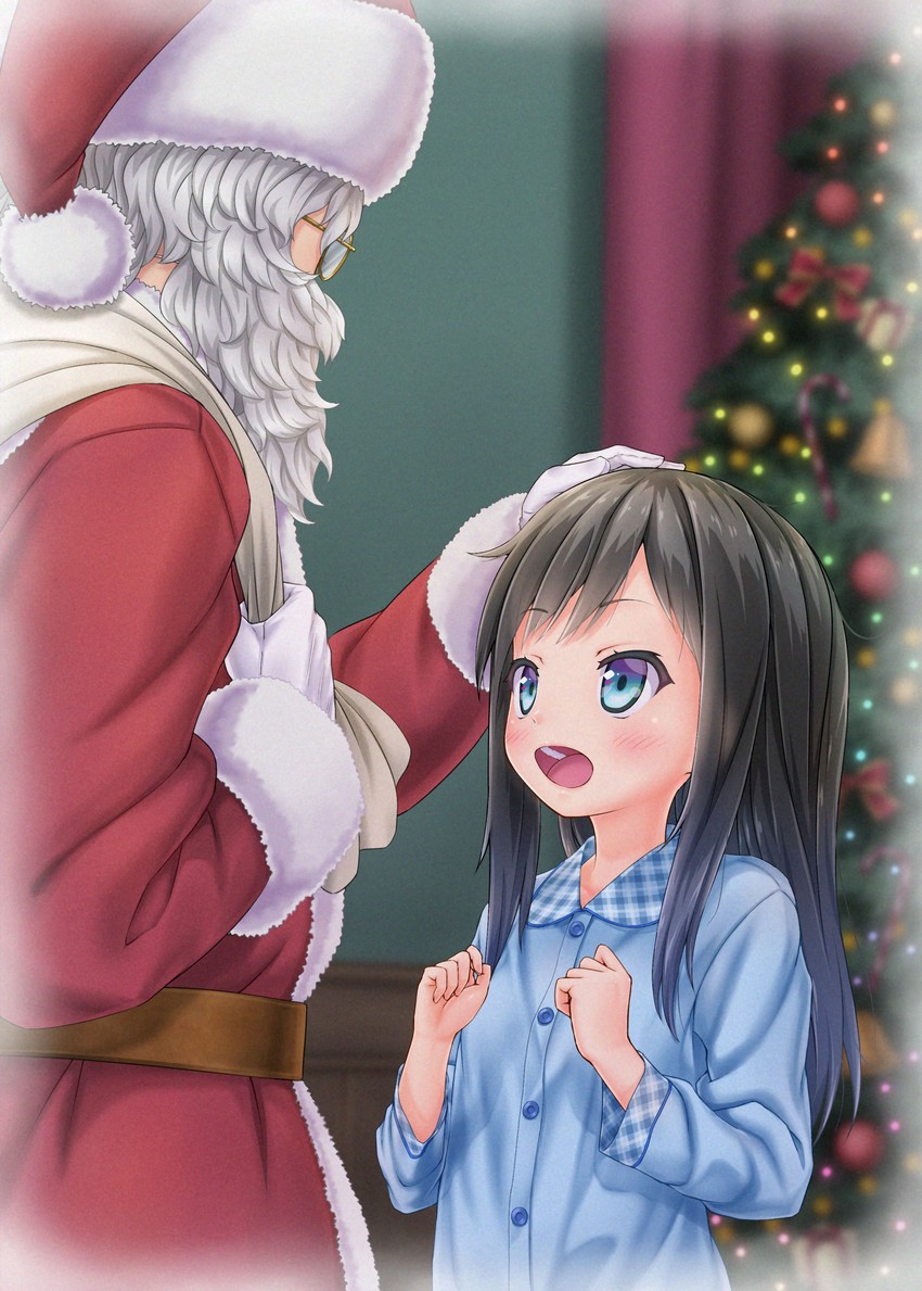 asashio and santa claus (kantai collection) drawn by gotou_hisashi