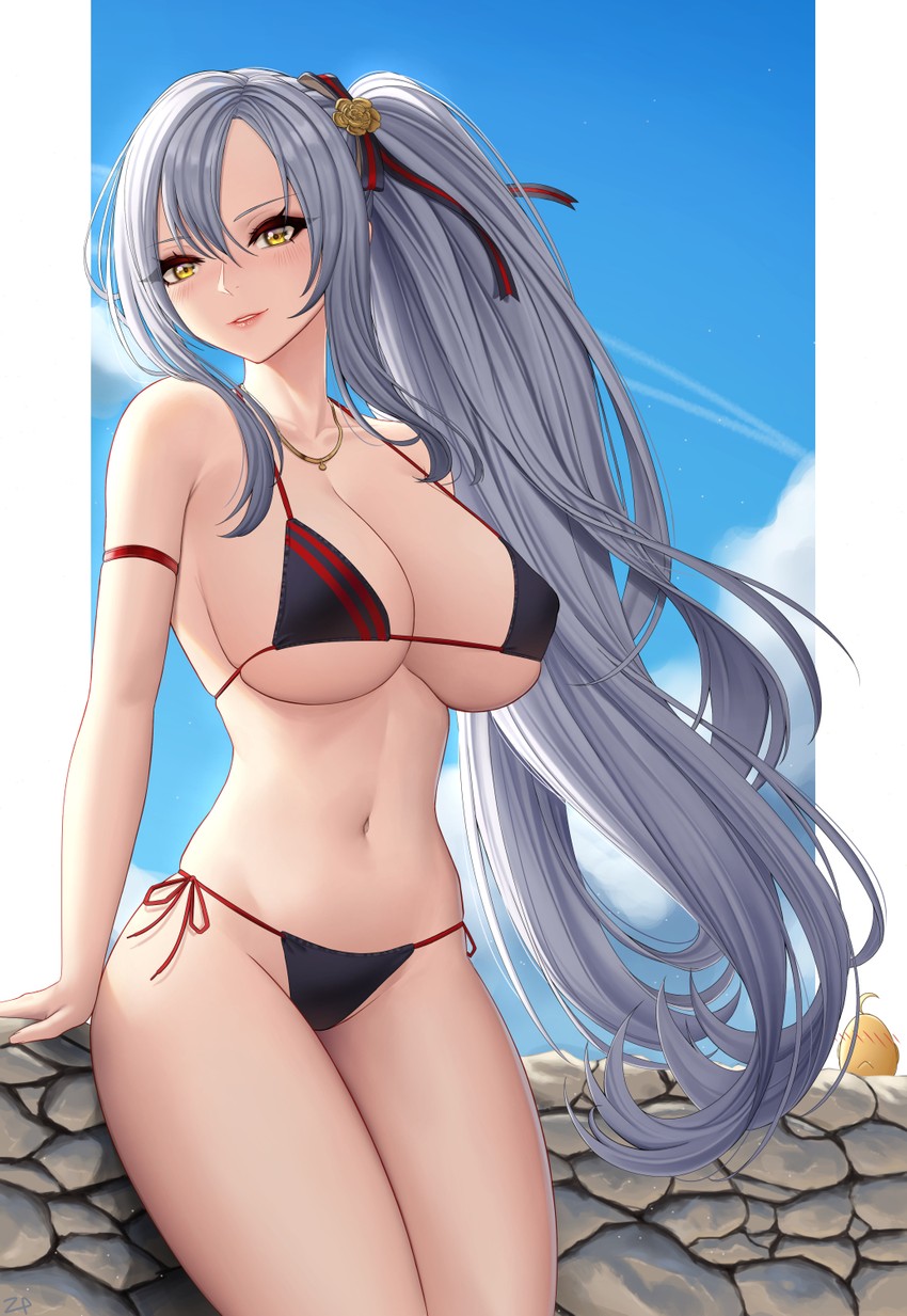 manjuu and drake (azur lane) drawn by zaphn
