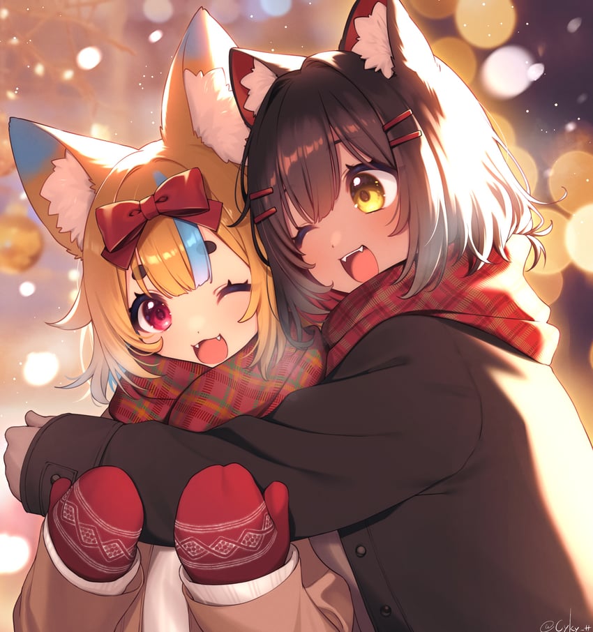 sakuraba chiyo and yamano kayo (indie virtual youtuber) drawn by sakura_chiyo_(konachi000)