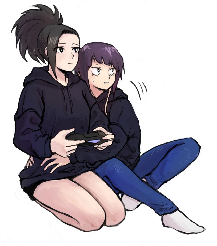 yaoyorozu momo and jiro kyoka (boku no hero academia) drawn by vvvmung