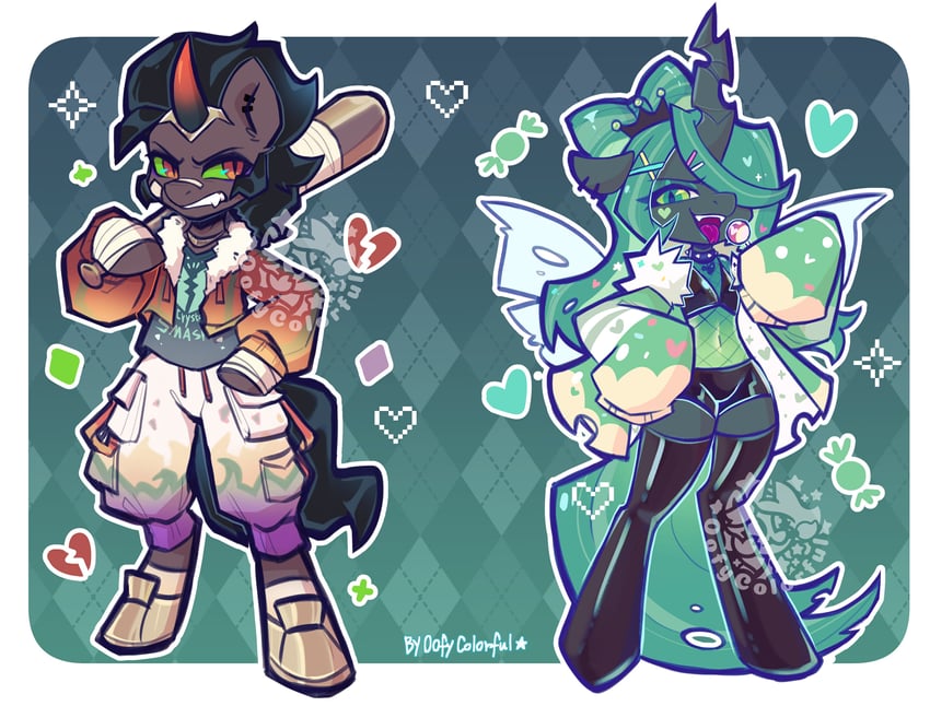 queen chrysalis and king sombra (my little pony and 1 more) drawn by oofycolorful