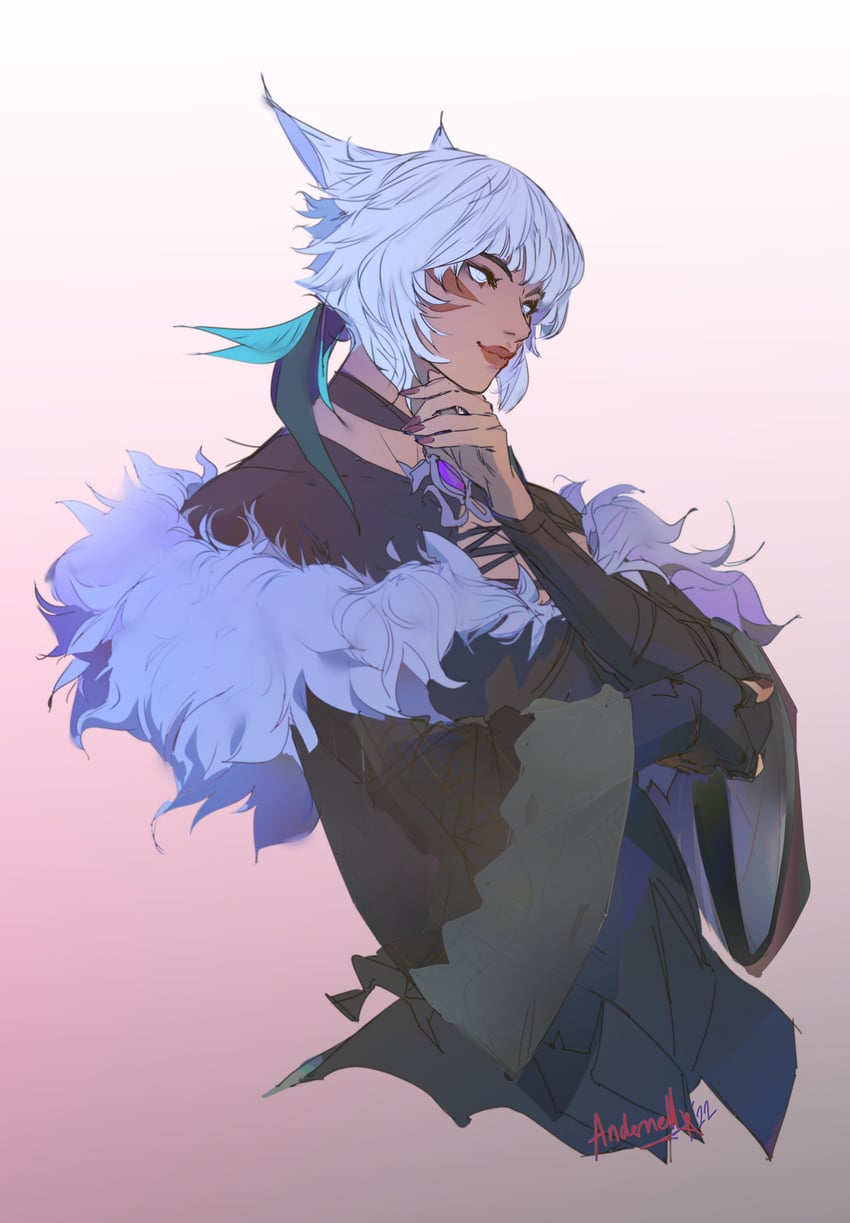 y'shtola rhul (final fantasy and 1 more) drawn by andern3ll