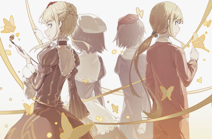 beatrice, shannon, kanon, and ushiromiya lion (umineko no naku koro ni) drawn by huaano