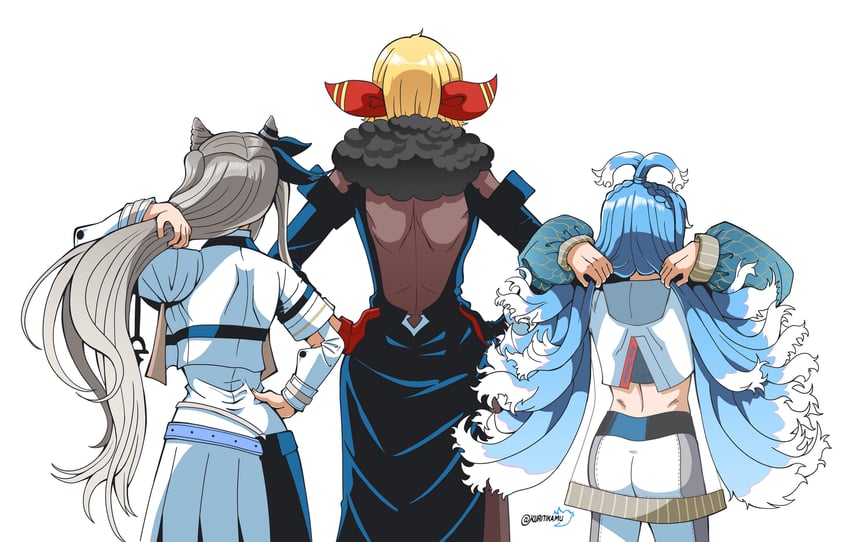 kaela kovalskia, kobo kanaeru, and vestia zeta (hololive and 1 more) drawn by kuritikamu